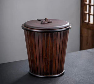 Open image in slideshow, Chinese Bamboo Gongfu Tea Waste Water Bucket Container
